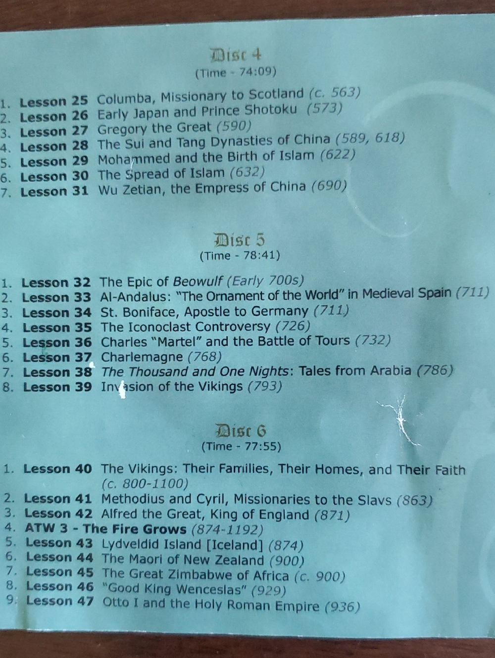 The Mystery of History Volume II CD Set- The Early Church And The Middle Ages - Picture 6 of 8